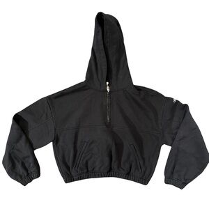 ALO Yoga Black Cropped Hoodie